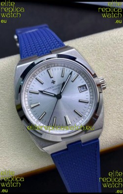Vacheron Constantin Overseas 1:1 Mirror Swiss Replica Watch in Steel Dial - Rubber Strap