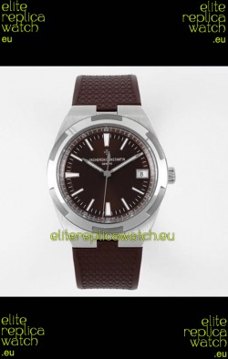 Vacheron Constantin Overseas 1:1 Mirror Swiss Replica Watch in Brown Dial - Rubber Strap