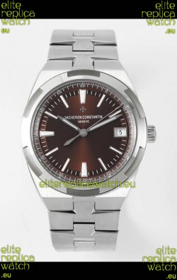 Vacheron Constantin Overseas 1:1 Mirror Swiss Replica Watch in Brown Dial - Steel Strap