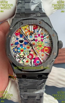 Audemars Piguet Super Clone Royal Oak Black Ceramic Watch in Sun-Flower Dial 