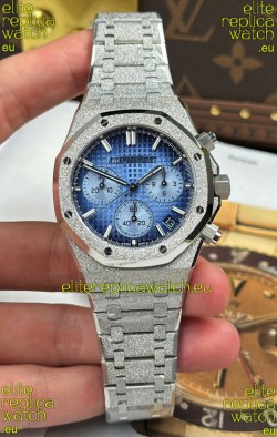 Audemars Piguet Super Clone oyal Oak Chronograph 26240BC Frosted Blue Dial Watch 