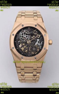 Audemars Piguet Super Clone Royal Oak Jumbo Extra-Thin Rose Gold Casing Watch 