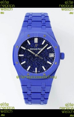 Audemars Piguet Royal Oak Super Clone 15500 Blue Ceramic Starry Dial Watch 