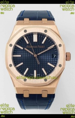 Audemars Piguet Royal Oak 15510OR 41MM Rose Gold Blue Dial Super Clone Replica Watch
