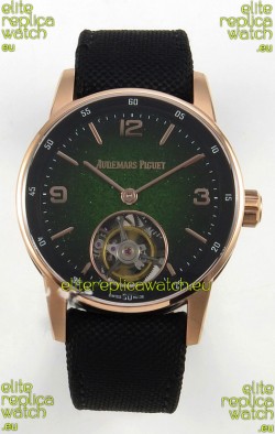 Audemars Piguet CODE 11.59 29396 Rose Gold Green Aventurine Enamel Super Clone Watch 