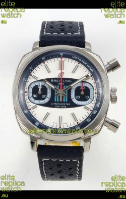 Breitling Top Time Super Clone Chronograph Blue Leather Strap Watch 