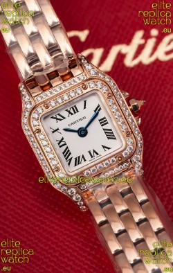 Cartier PANTHERE Superclone 20MM Swiss Replica Watch in Rose Gold Case