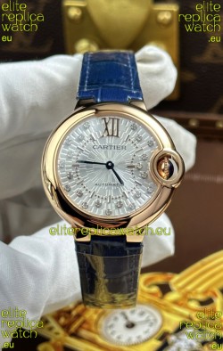 Ballon De Cartier Swiss Quartz 1:1 Mirror Quality 33MM in Rose Gold 