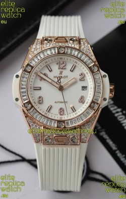 Hublot Big Bang One Click King White Dial Rose Gold Swiss Replica Watch 39MM