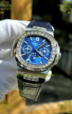 Patek Philippe Nautilus 5740 Perpetual Calendar Stainless Steel Purple Dial Swiss Replica Watch