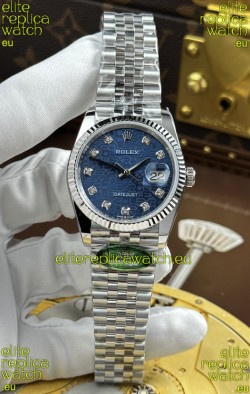 Rolex Datejust Super Clone Cal.3235 Blue Computer Dial Steel Casing Watch 36MM
