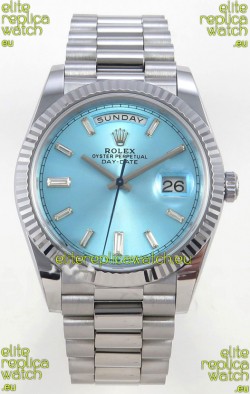 Rolex Day Date Super Clone ICE Blue Dial 40MM 220 Grams Swiss Replica watch 