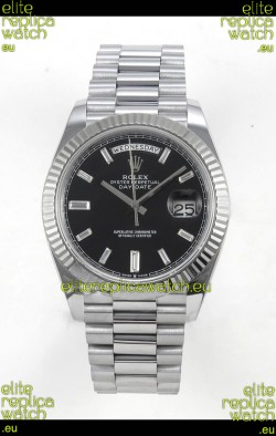 Rolex Day Date Super Clone Black Dial 40MM 188 Grams Swiss Replica watch 