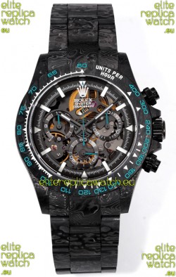 Rolex Daytona Blaken Black Carbon 1:1 Swiss Mirror Replica Skeleton Dial Cal.4130 Movement