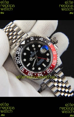 Rolex GMT Masters II Japanese Movement Replica Watch Steel Case Black Dial