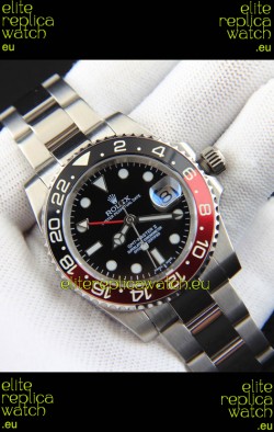 Rolex GMT Masters II Japanese Movement Replica Watch Steel Case Black Dial