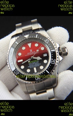 Rolex Sea Dweller Japanese Movement Replica Watch Red Dial 44MM