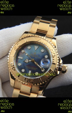 Rolex Yachtmaster Japanese Movement Watch in Gold Casing - Pearl dial 37MM