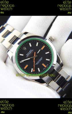 Rolex Milgauss Japanese Movement Replica Watch in Black Dial 