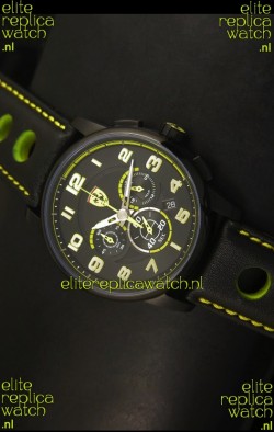 Scuderia Ferrari Heritage Chronograph Watch in Black Steel