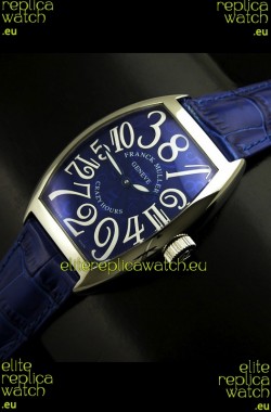 Franck Muller Crazy Hours Japanese Replica Watch in Blue Dial