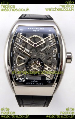 Franck Muller V45 Tourbillon Skeleton Steel Super Clone Watch 