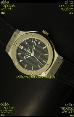 Hublot Classic Fusion 39MM Steel Case Watch Carbon Dial