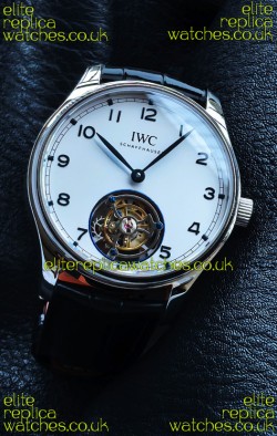 IWC Portuguese Tourbillon Steel Case White Dial Super Clone Watch 