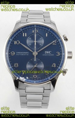 IWC Portuguese Chronograph Blue Dial Super Clone Watch 