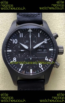 IWC PILOT'S Chronograph Ceramic Black Dial Super Clone Watch 