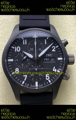 IWC PILOT'S Chronograph Ceramic Black Dial Super Clone Watch 