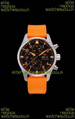 IWC PILOT'S Chronograph Orange Sandstorm IW377730 Super Clone Watch 
