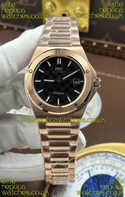 IWC Ingenieur Rose Gold Black Dial Super Clone Watch 