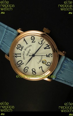 Franck Muller Master of Complications Liberty Japanese Watch Blue Strap