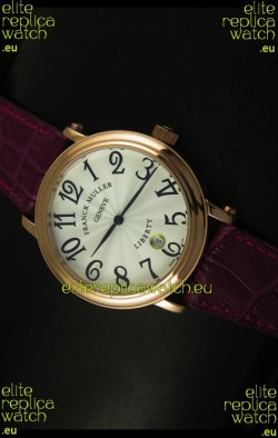 Franck Muller Master of Complications Liberty Japanese Watch Maroon Strap
