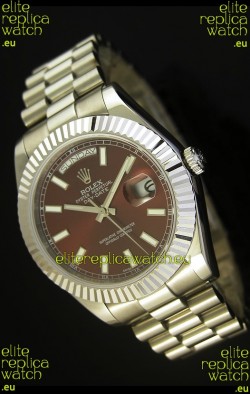 Rolex Day Date II 41MM Swiss Replica Watch - Green Dial - 1:1 Mirror Replica Watch 