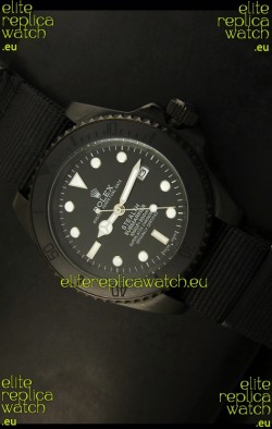 Rolex Submariner STEALTH Edition Swiss Replica in Black Strap