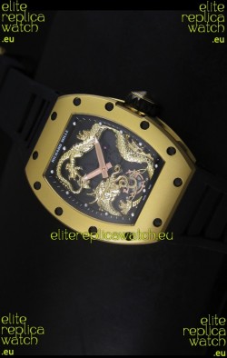 Richard Mille RM057 Tourbillon Jackie Chan Swiss Replica Watch in Yellow Gold