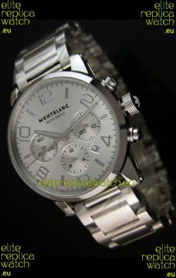 Mont Blanc Timewalker Ceramic Strap Inlays Watch in White - 1:1 Mirror Replica