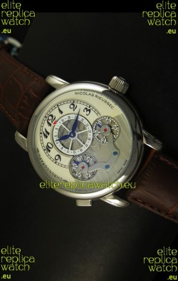 Mont Blanc Nicolas Riessec Stainless Steel Case in White Dial