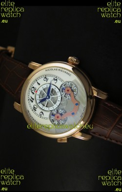 Mont Blanc Nicolas Riessec Rose Gold Case in White Dial