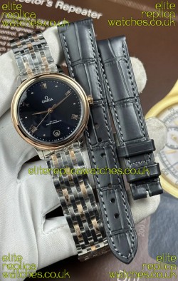Omega De Ville Automatic 34MM Blue Dial Two Tone Case Super Clone Watch 