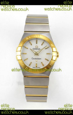 Omega Constellation 28MM Two Tone Yellow Gold Pearl Dial QUARTZ Super Clone Watch 