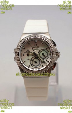 Omega Constellation Ladies Chronograph Replica Watch - 35MM