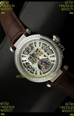 Cartier Ronde De Ladies Replica Watch in Decorated Skeleton Dial