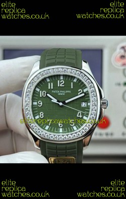 Patek Philippe Aquanaut 5167 Blue Dial/Strap Diamonds Bezel Super Clone Watch 