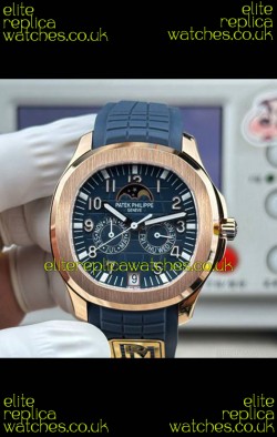 Patek Philippe Aquanaut 5261 Rose Gold Blue Dial Swiss Replica Watch