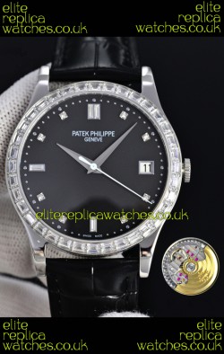 Patek Philippe Calatrava 5298 Squared Diamonds Super Clone Watch 