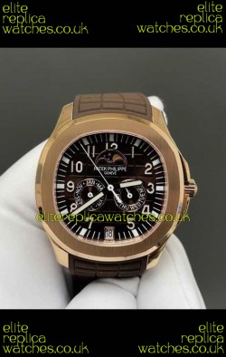 Patek Philippe Aquanaut 5261 Rose Gold Brown Dial Swiss Replica Watch