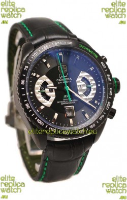 Tag Heuer Grand Carrera Japanese Replica PVD Watch in Black